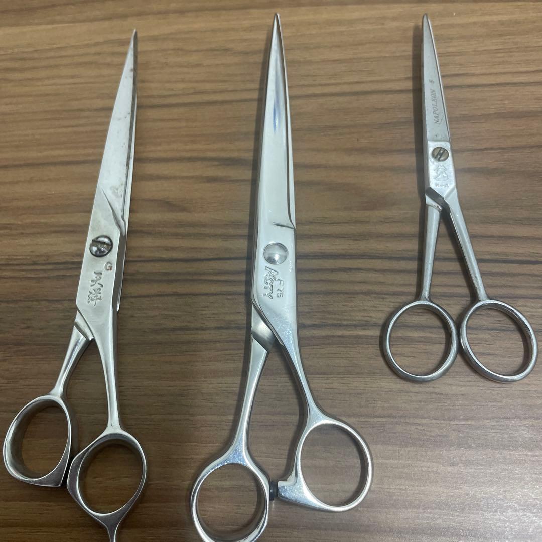 中古理容鋏　3本