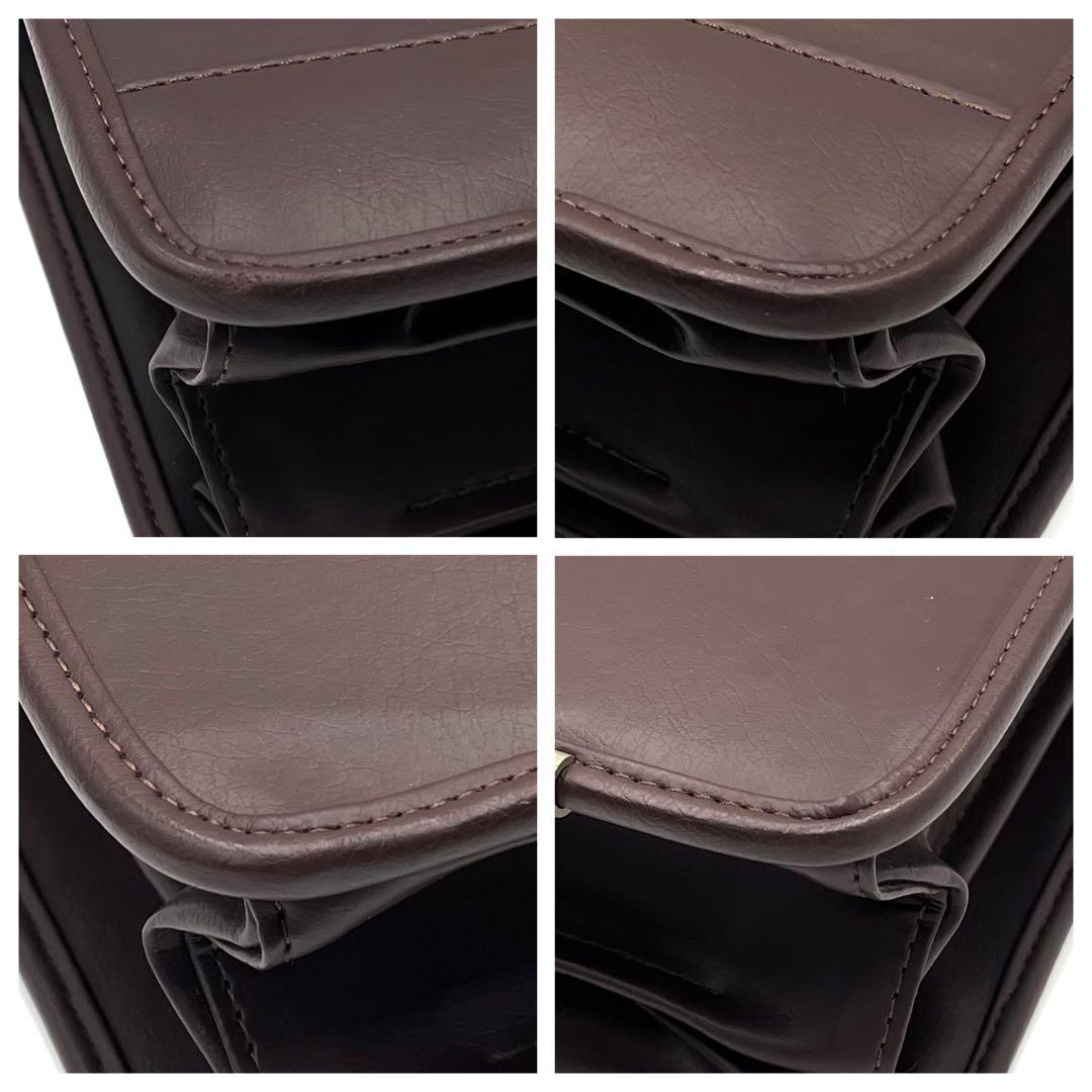 美品 マキシマム ダレスバッグ ビジネスバッグ 2WAY ショルダー紐付 茶