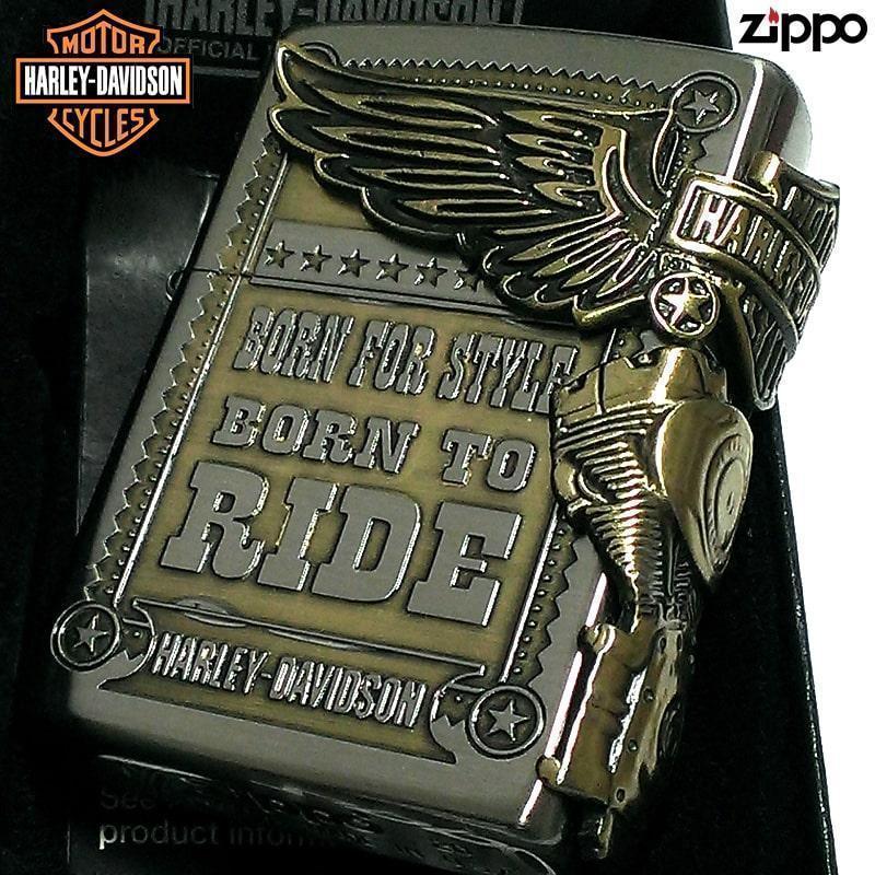 ZIPPO ライター ハーレーダビッドソン アンティークシルバー＆ゴールド 新品