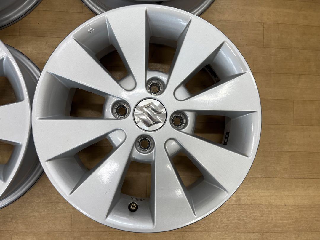 25年製 新品ブリヂストン夏タイヤ155/65R14+中古スズキ純正アルミセット