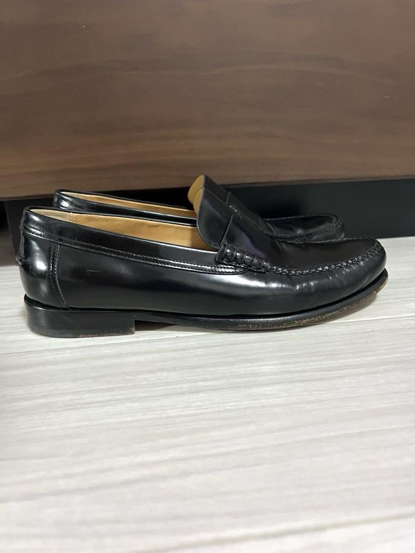 エルメス HERMES モカシン ローファー シューズ ブラック メンズ 40