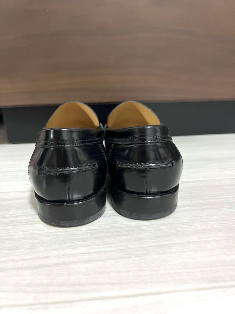 エルメス HERMES モカシン ローファー シューズ ブラック メンズ 40