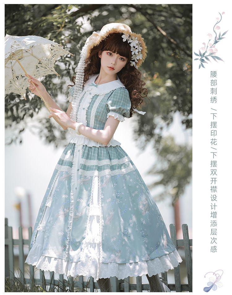 栀】LO1200 lolita オリジナル 洋服 ロリータ ワンピース