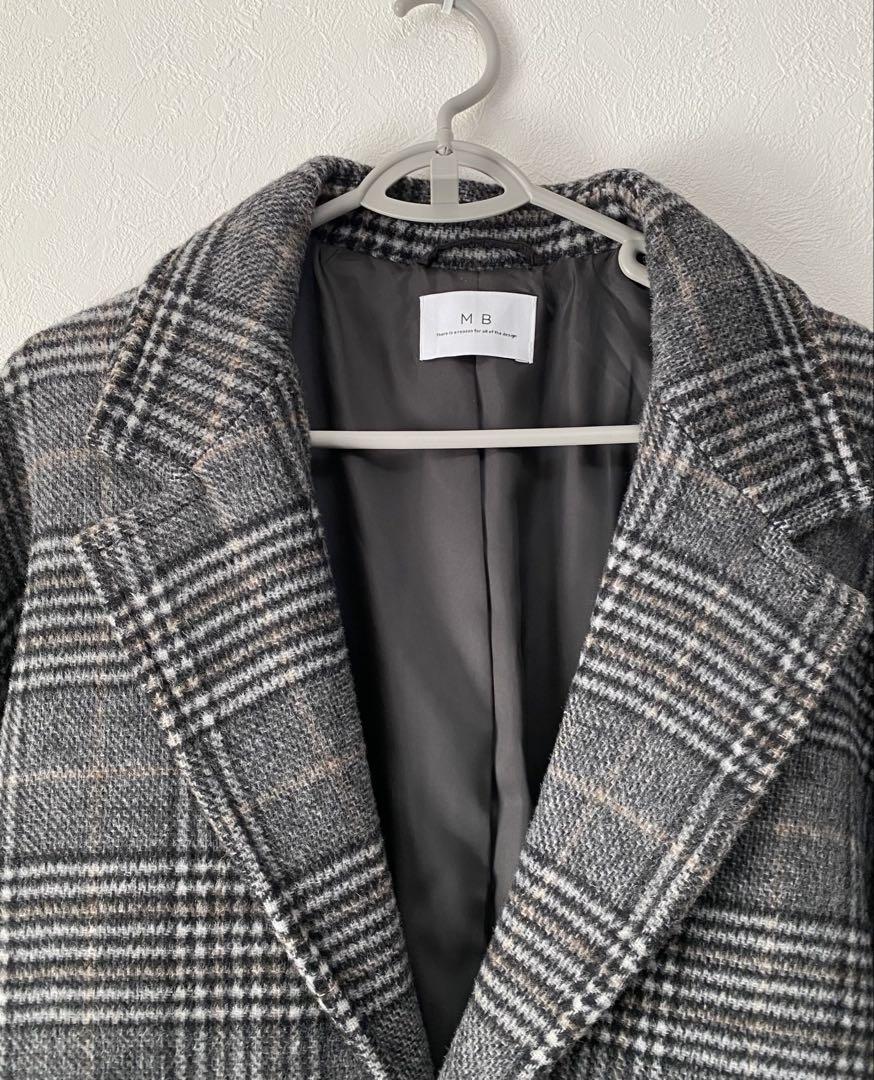 【美品】MB/チェックヘビーコート