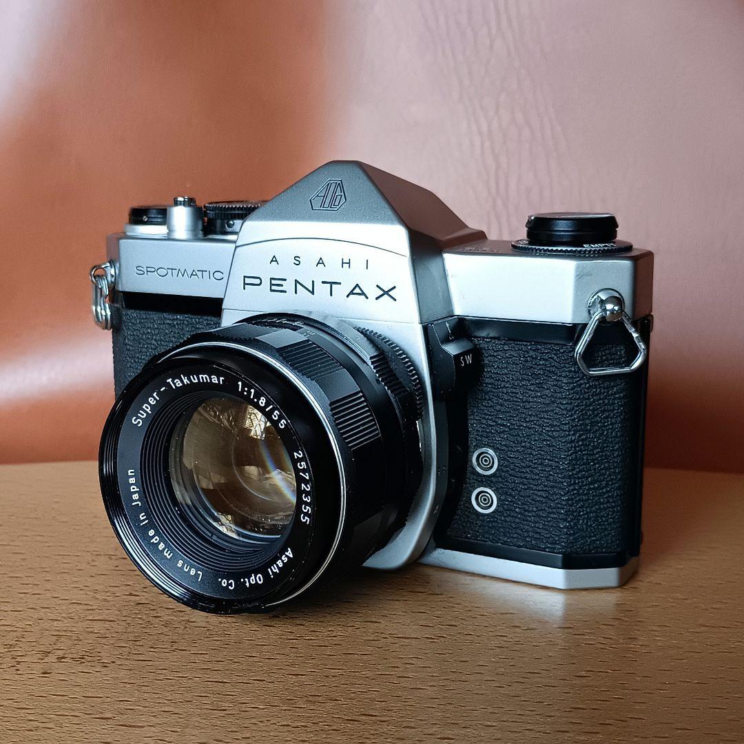 整備済 PENTAX SP レンズ55 1.8 付き フィルムカメラ 実用品 フィルムカメラ【整備、完動品】ペンタックスSP 55mm f1.8レンズ付き