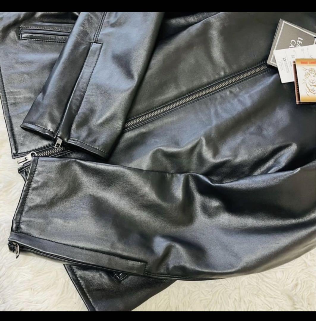 新品 薄手 ライダースジャケット