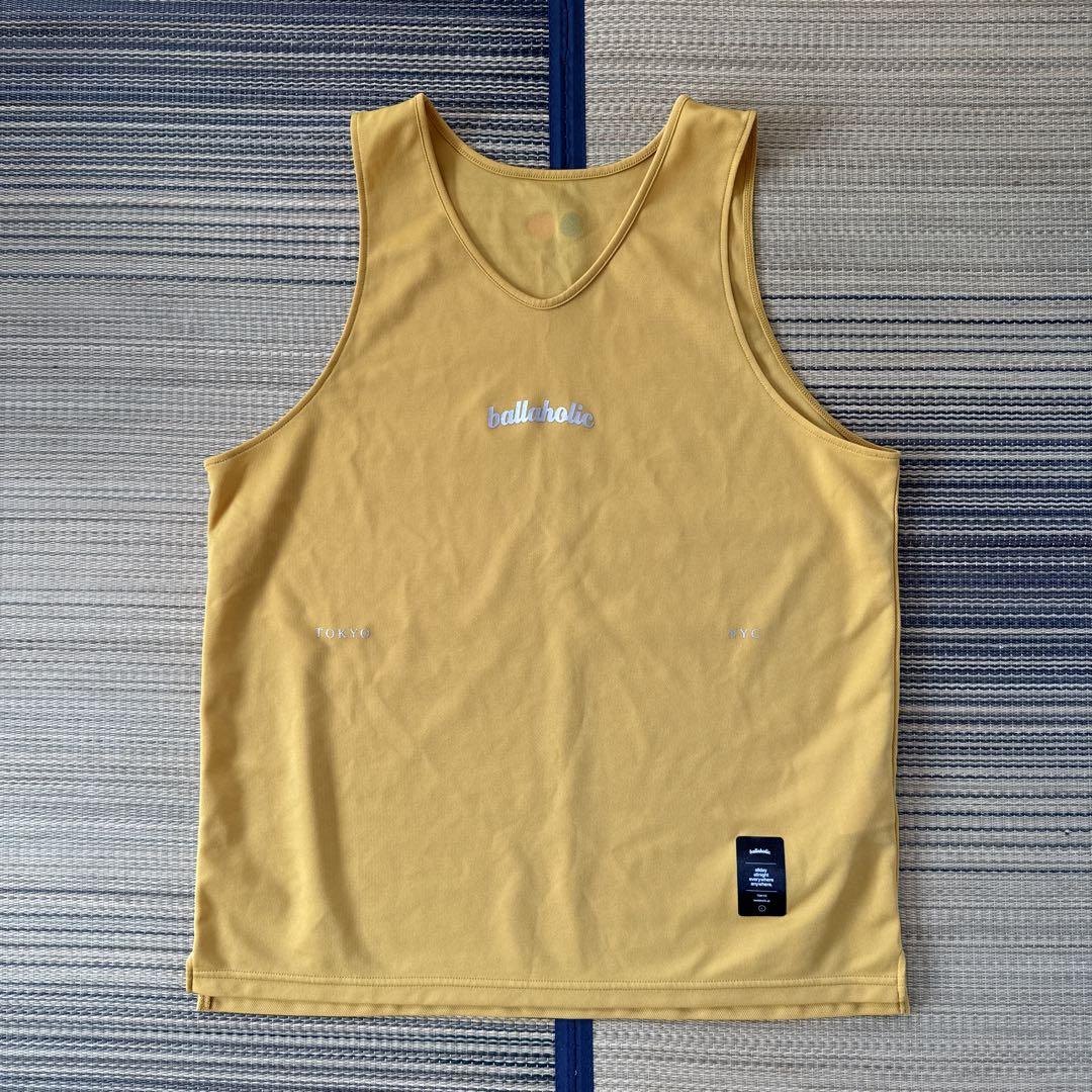 完売品 ballaholic ボーラホリック タンクトップ 貴重 キャメル 完売品 ボーラホリック W フェイスタンクトップ イエロー L