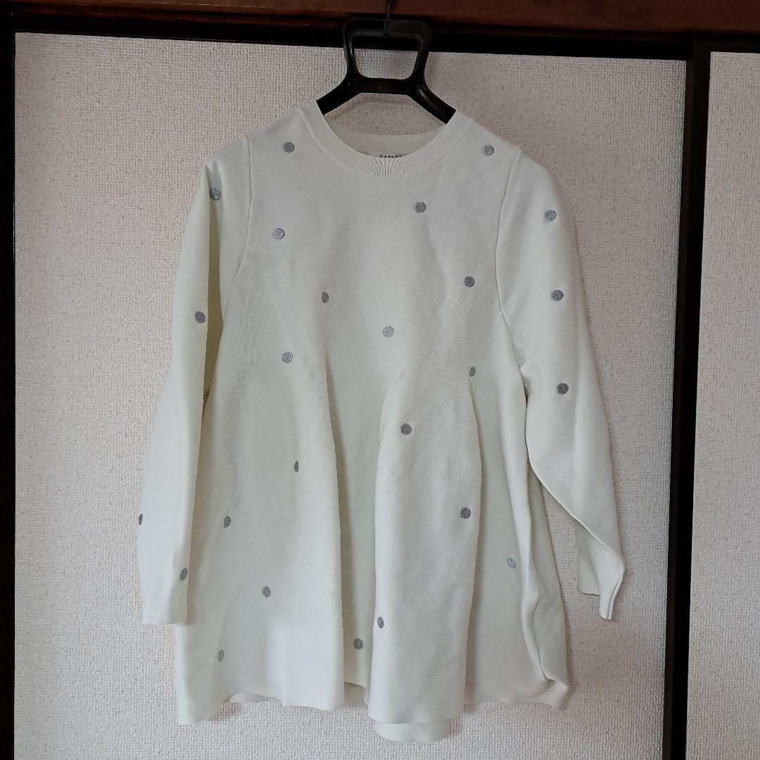 新品　CADUNE メタリックドットチュニック （紺） CADUNE STORYコラボメタリックドットチュニック