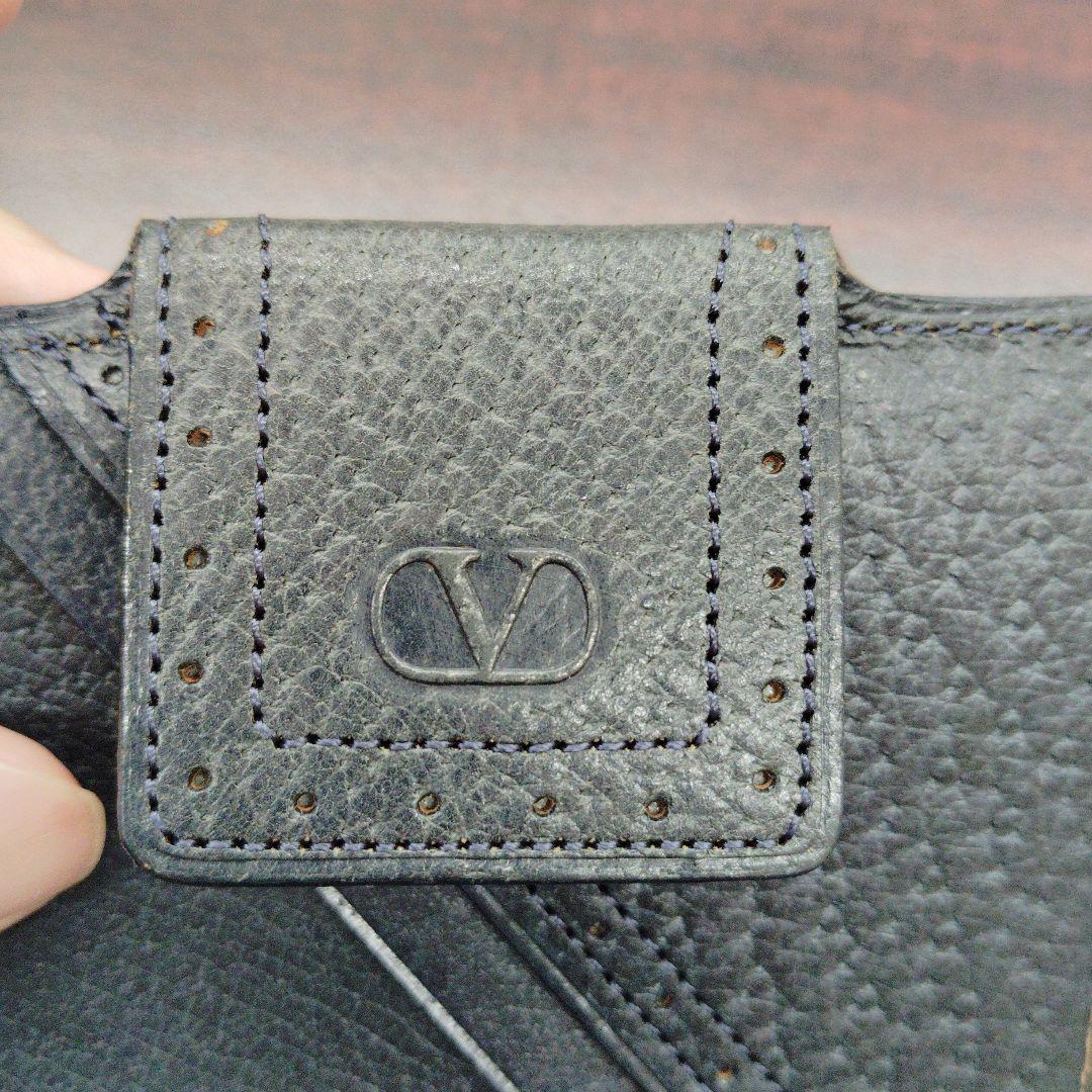 VALENTINO 折り財布 黒 レザー