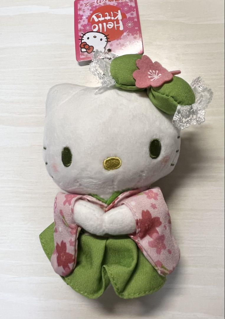 新品タグ付き ハローキティ 着物 袴 キーホルダー 抹茶 キティ