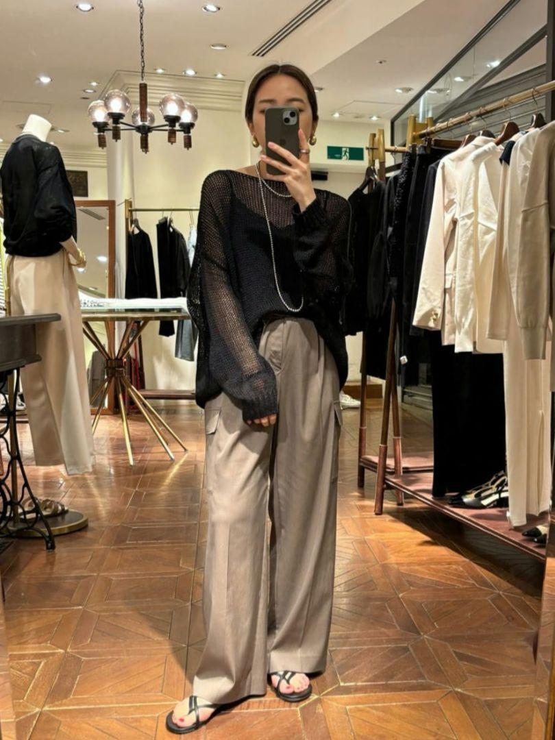 【Loungedress】ツイルカーゴパンツ　カーキ　Mサイズ