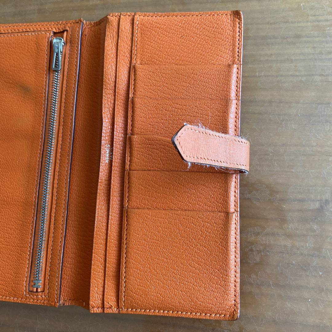 HERMESべアンオレンジ長財布