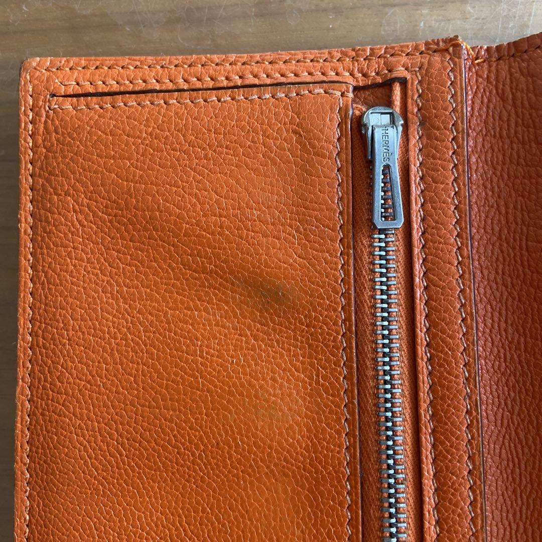 HERMESべアンオレンジ長財布