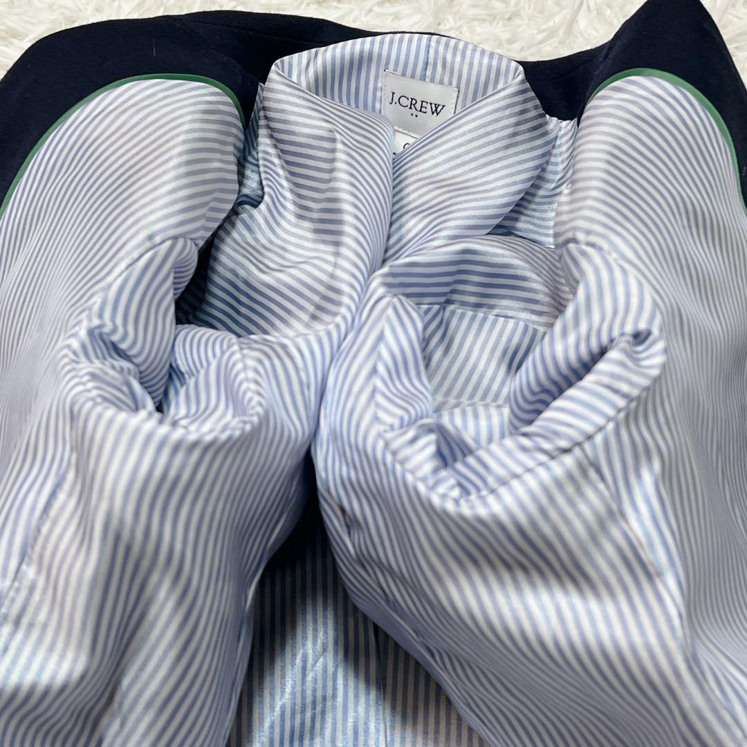 【美品】J.CREW 紺ブレ 金ボタン テーラードジャケット ブレザー ネイビー