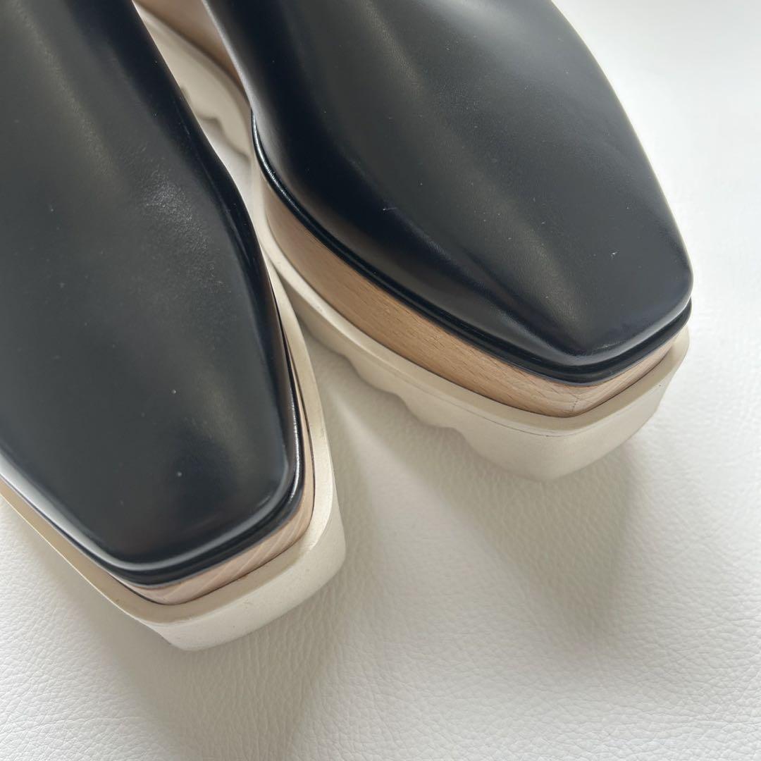 【逸品】 ステラマッカートニー エリス 厚底シューズ ブラック 37 1/2 靴
