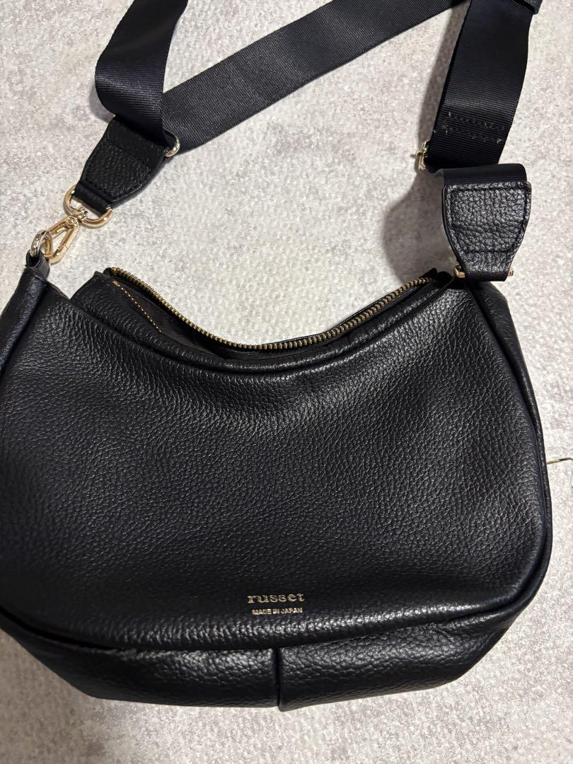 美品✨russet ショルダーバッグ 斜め掛け オールレザー ブラック