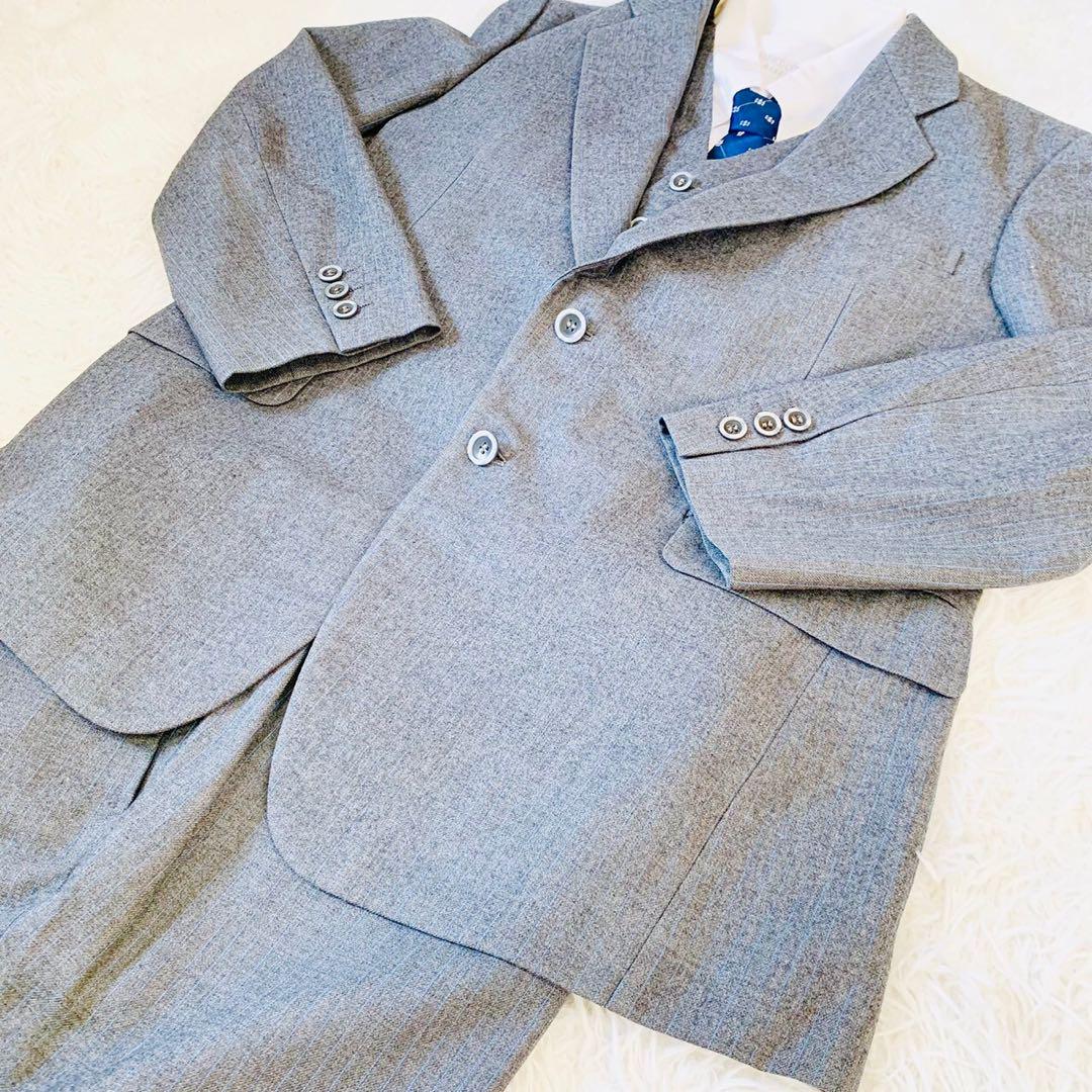 XL相当 美品 DORMEUIL ドーメル スリーピース スーツ セットアップ