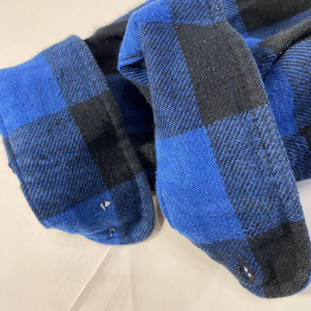 Carhartt カーハート ネルシャツ バッファロー 青 黒 ブルー M