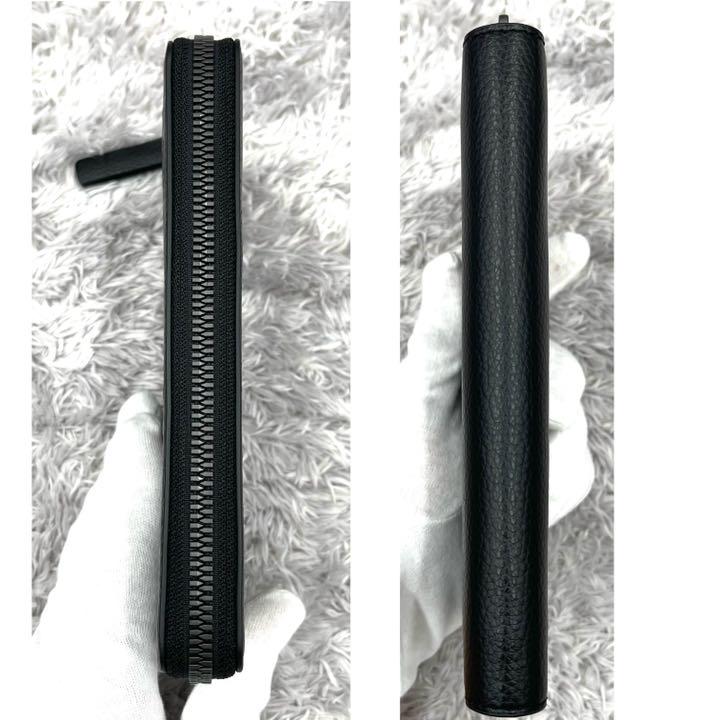安い定番 極美品 エンポリオ アルマーニ 長財布 ラウンドファスナー ブラック IAVgi-m31352326610 100%新品得価