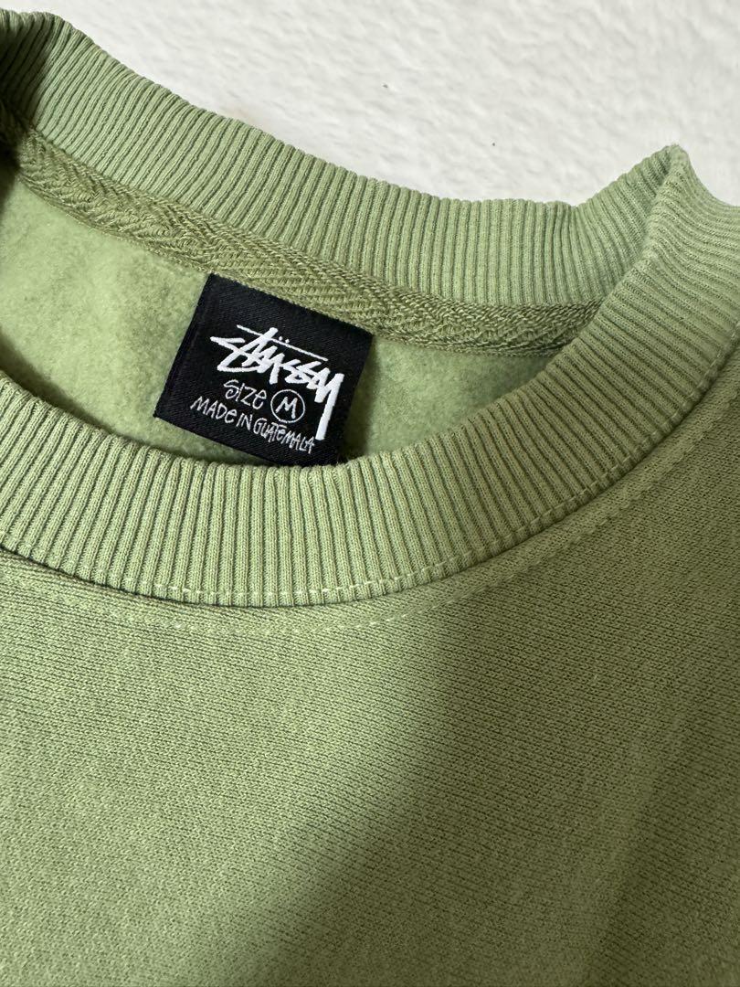 Stussy オリーブグリーン トレーナー 男女兼用 シール付き