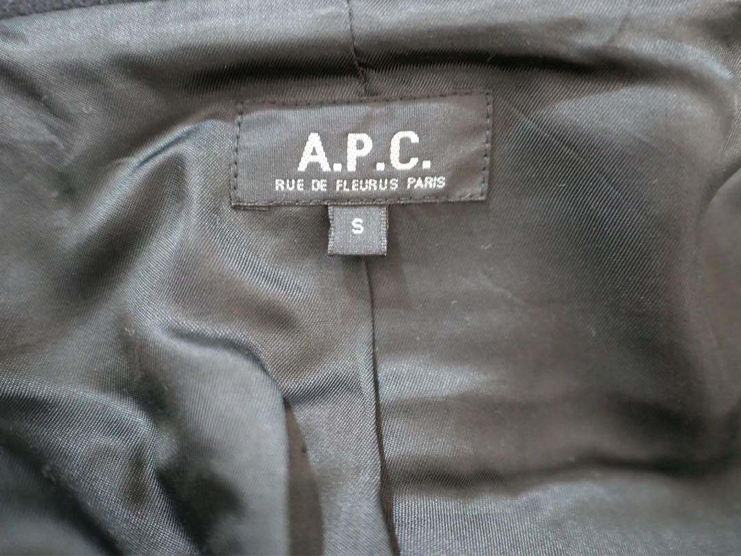 A.P.C ポーランド製 ウールピーコート 黒 ダブルブレスト