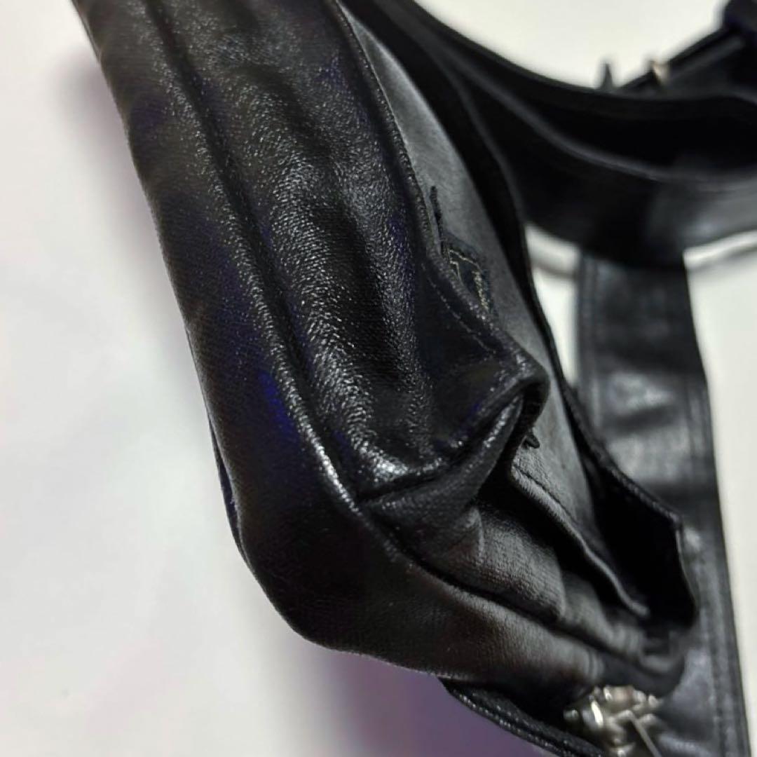 【美品】PORTER　ポーター　ボディバッグ　 ウエストバッグ　レザー　ブラック