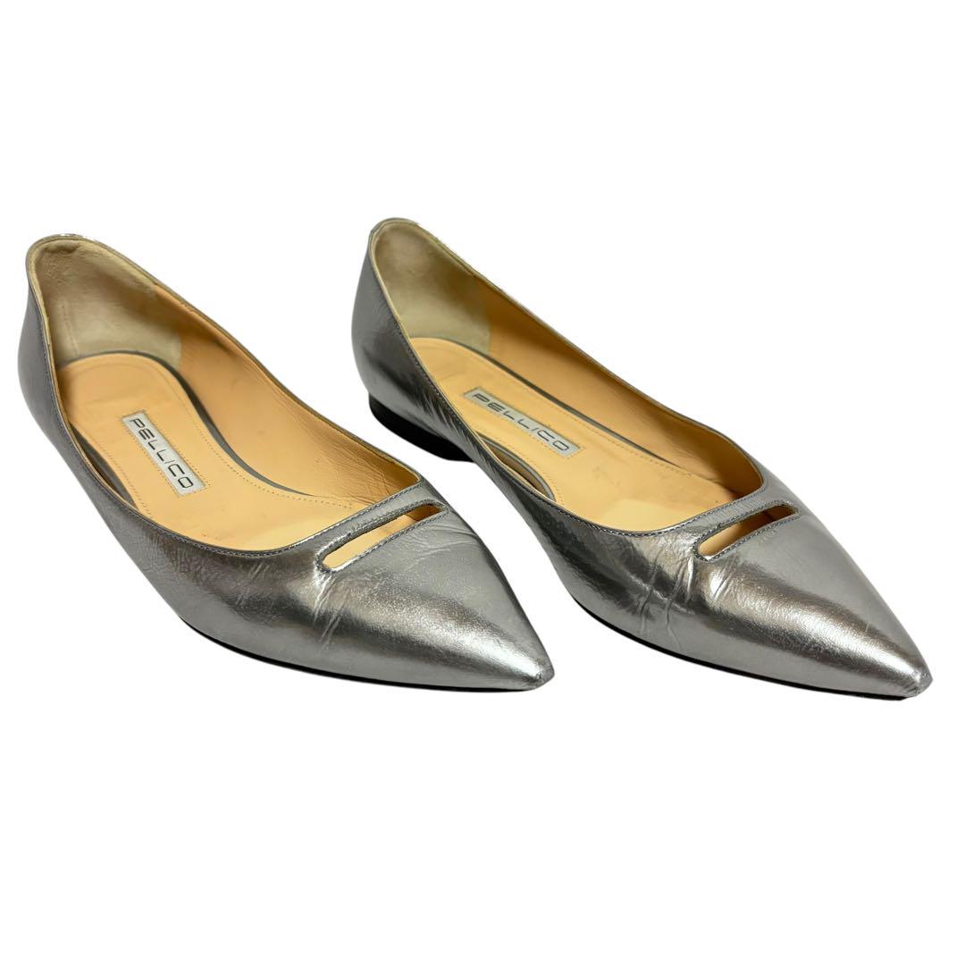 PELLECO　ペリーコ　ANELLI　アネッリ　シルバー　フラット　37.5
