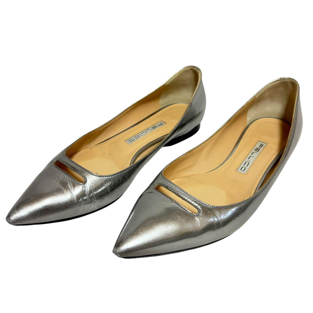 PELLECO　ペリーコ　ANELLI　アネッリ　シルバー　フラット　37.5