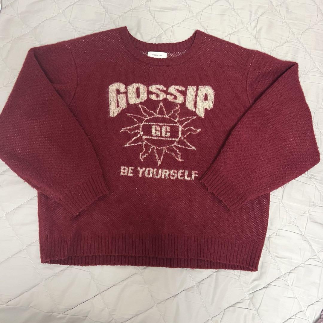 gossip club ロゴシャギージャガードニット gossip club ロゴシャギージャガードニット