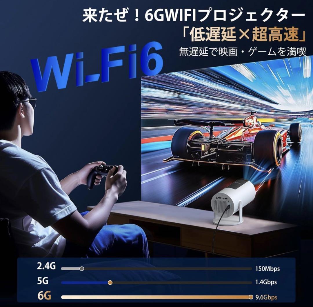 プロジェクター小型  自動台形補正　Wi-Fi615000LM 天井投影