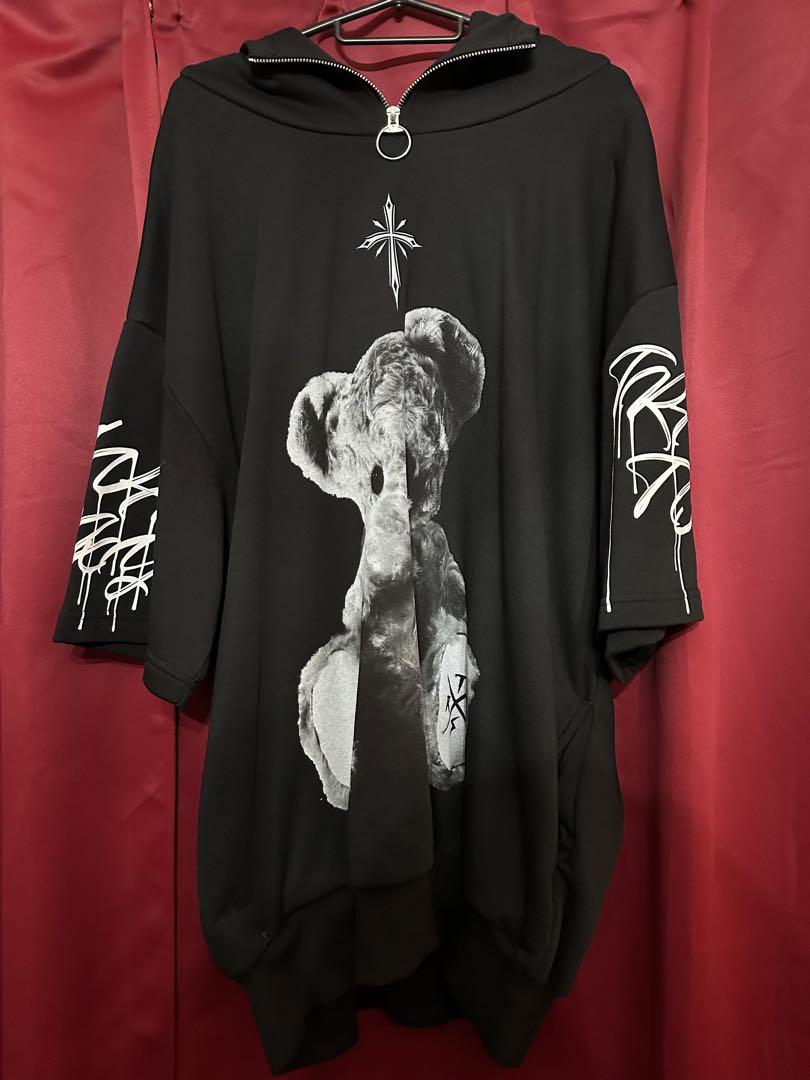 値下げ不可 TRAVAS TOKYO 半袖くまパーカー black/white 6,844円