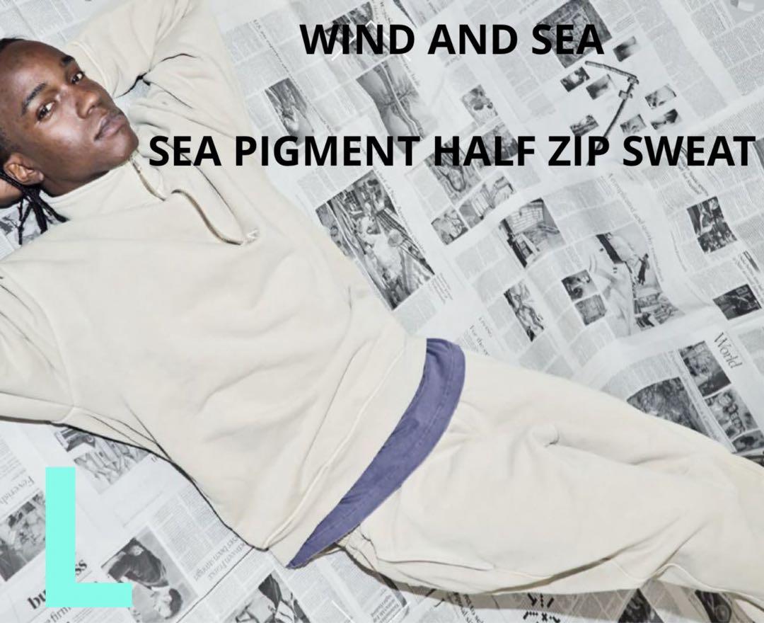 WINDANDSEA SEA PIGMENT HALF ZIP SWEAT