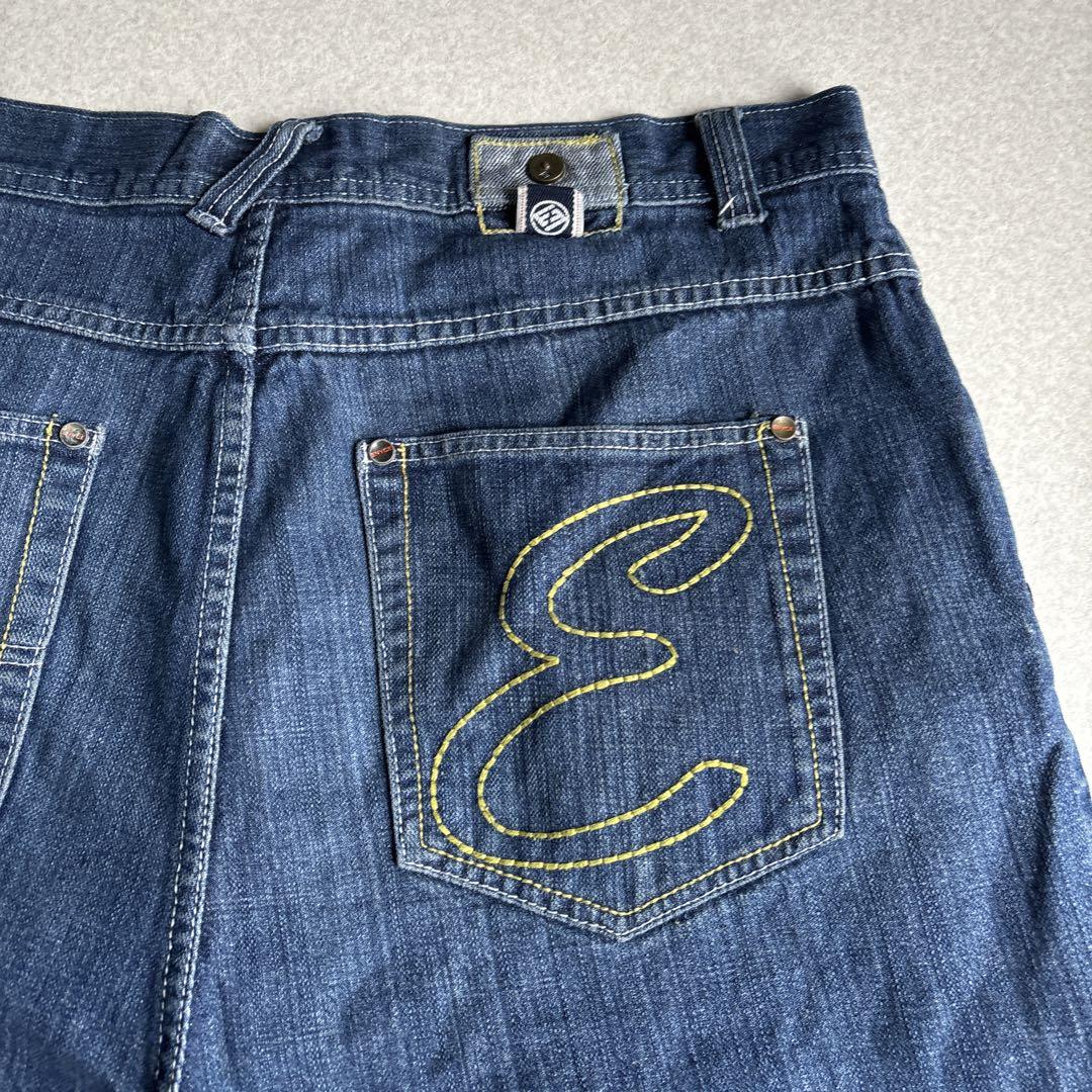 (古着)90s ENYCE 極太バギーjorts デニムハーフパンツ ストリート