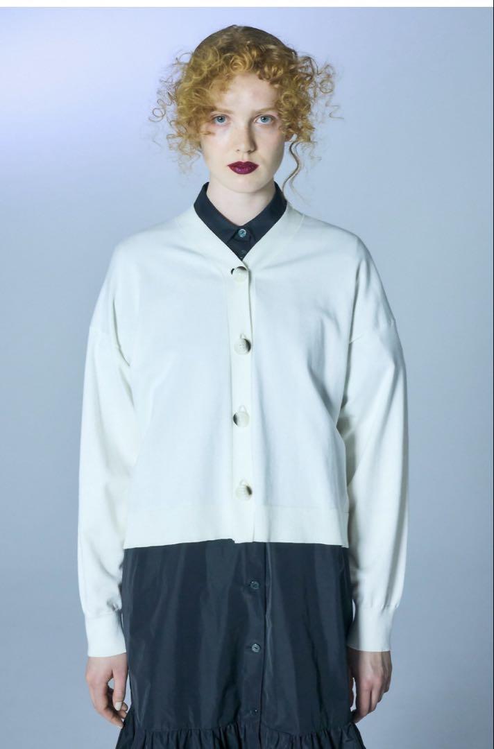 エンフォルド　ENFOLD BOX CARDIGAN カーディガン
