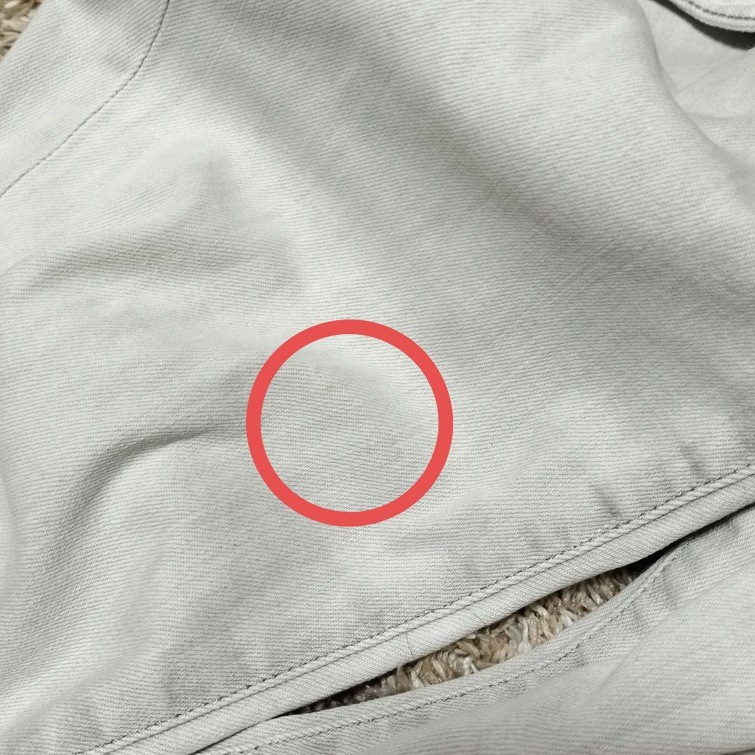 BURBERRY ホワイトデニム 大きいサイズ 46 ノバチェック 牛革 レザー