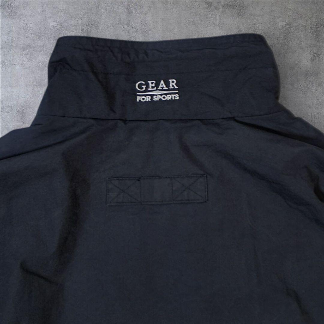 GEAR FOR SPORTS襟コーズ刺繍ロゴウォームアップジャケット黒ブラック