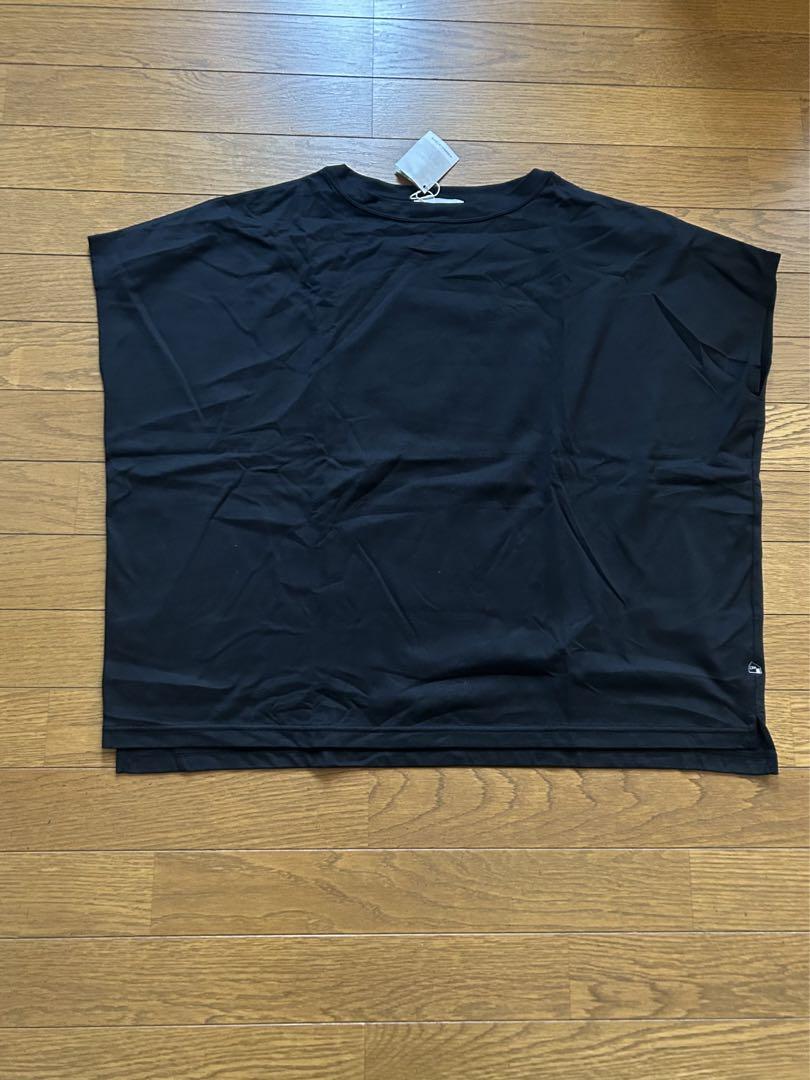 HUIS SUVIN COTTONフレンチスリーブスクエアカットソー