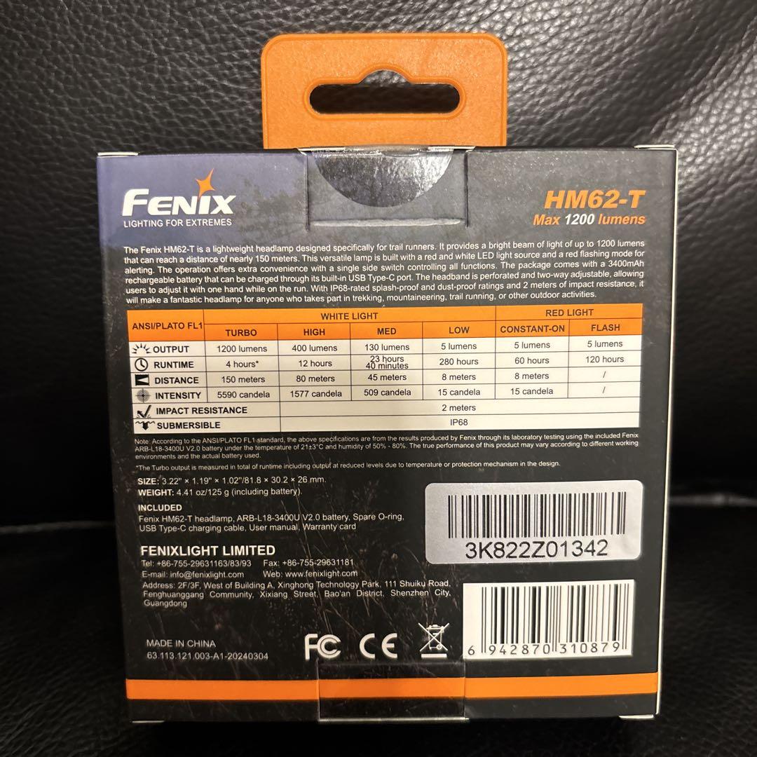 Fenix HM62-T フェニックスHM62-T 1200ルーメン