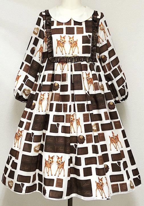 激安通販 オフ白 袖付ワンピース Chocolate Bambi ルルゲッタ 新品未使用 ひざ丈ワンピース