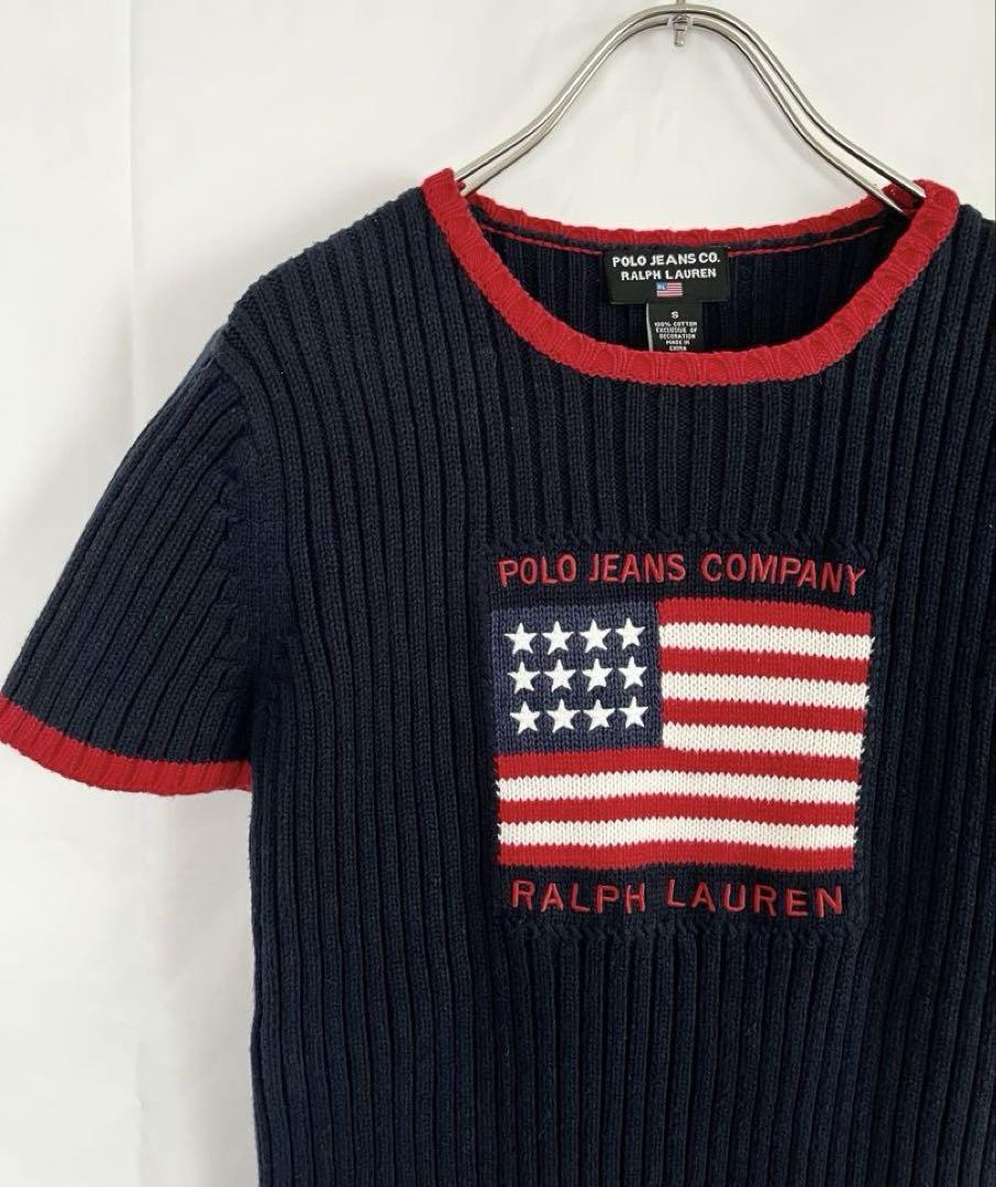 POLO JEANS RALPH LAUREN 星条旗 半袖リブカットソー POLO JEANS RALPH LAUREN 星条旗 半袖リブカットソー - メルカリ