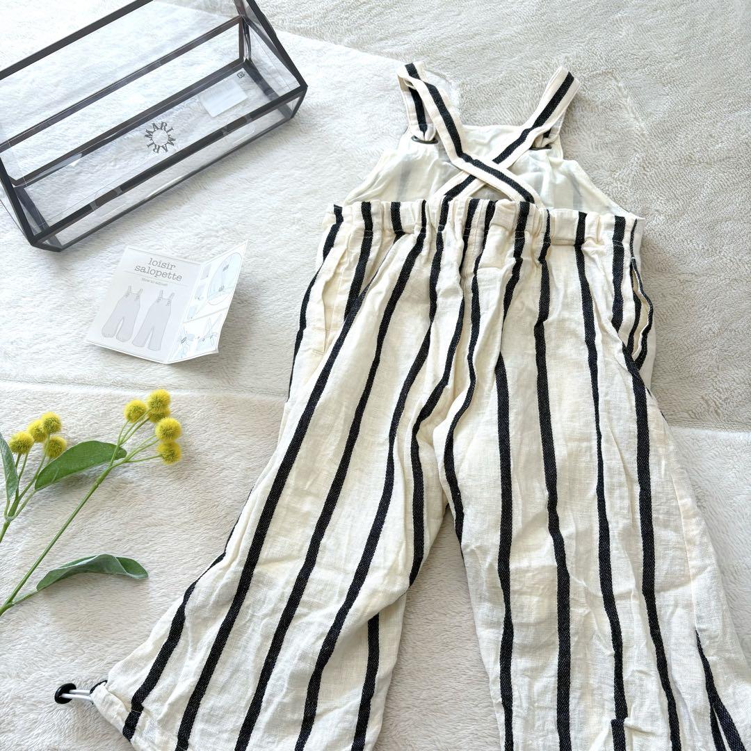 【美品】MARL MARL マールマール　ストライプサロペット　70-90