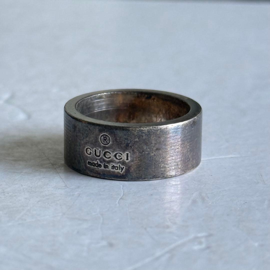 NL16激安早い者勝ち✨　GUCCI ロゴ リング AG925 シルバー　12号
