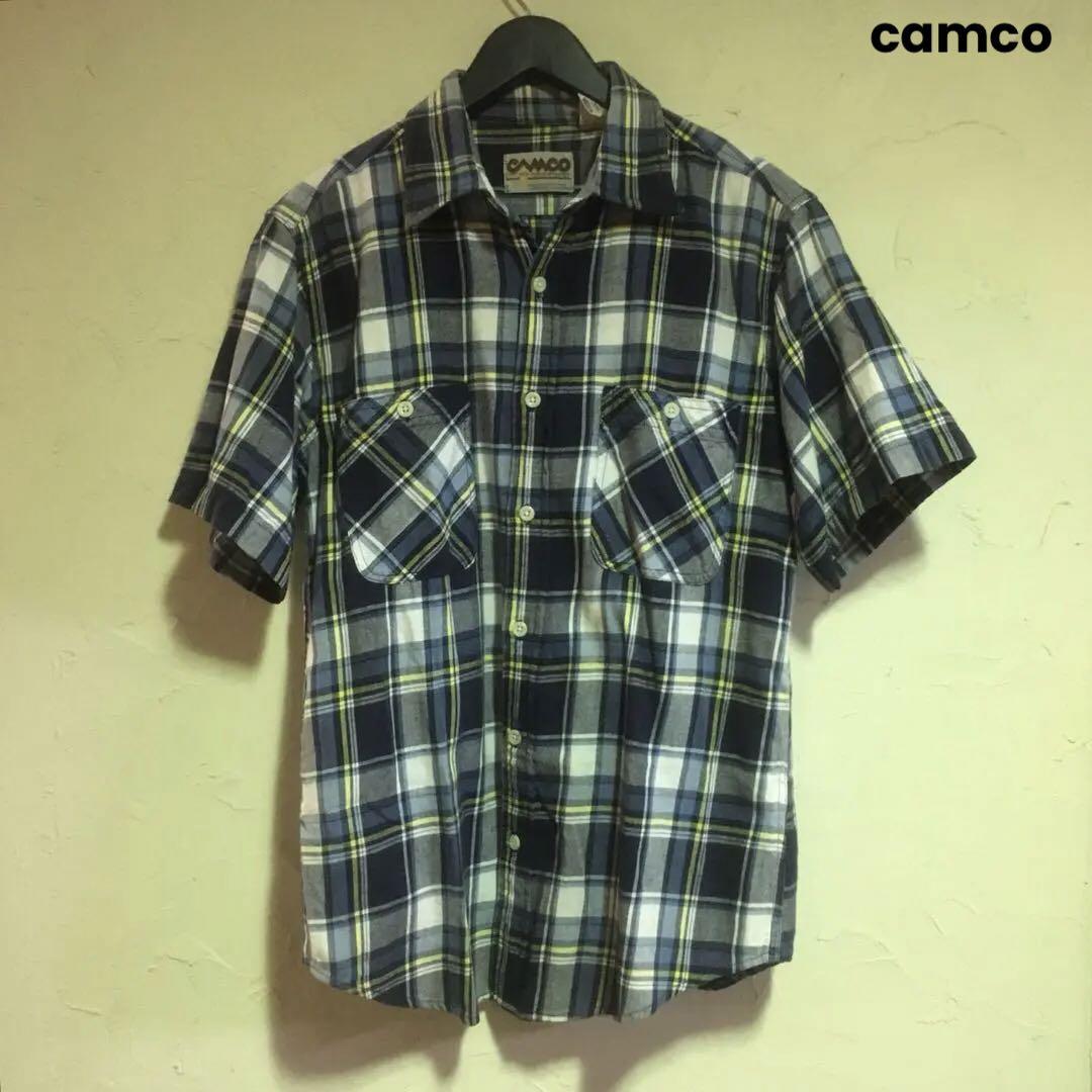 90年代CAMCO カムコ チェック半袖シャツ 画像1