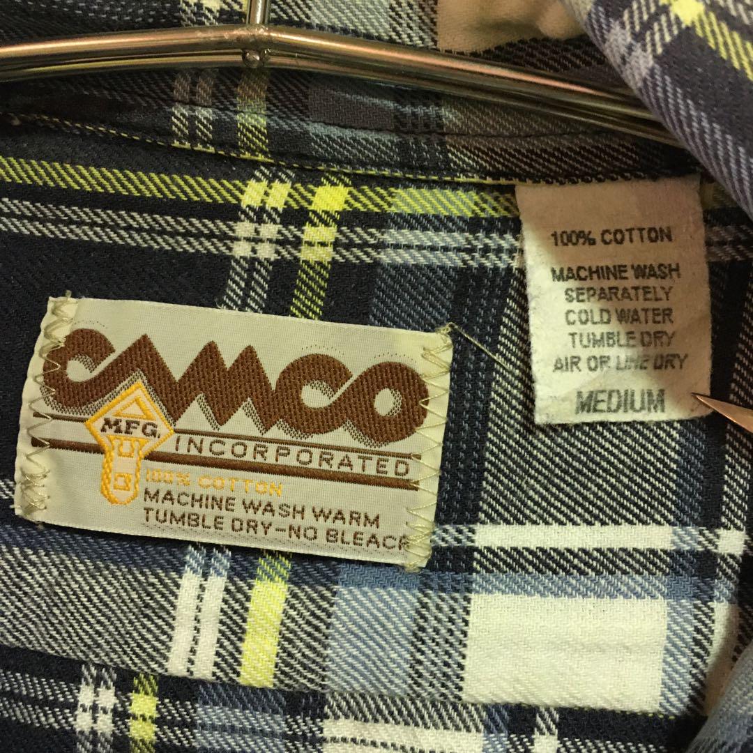 90年代CAMCO カムコ チェック半袖シャツ 画像6