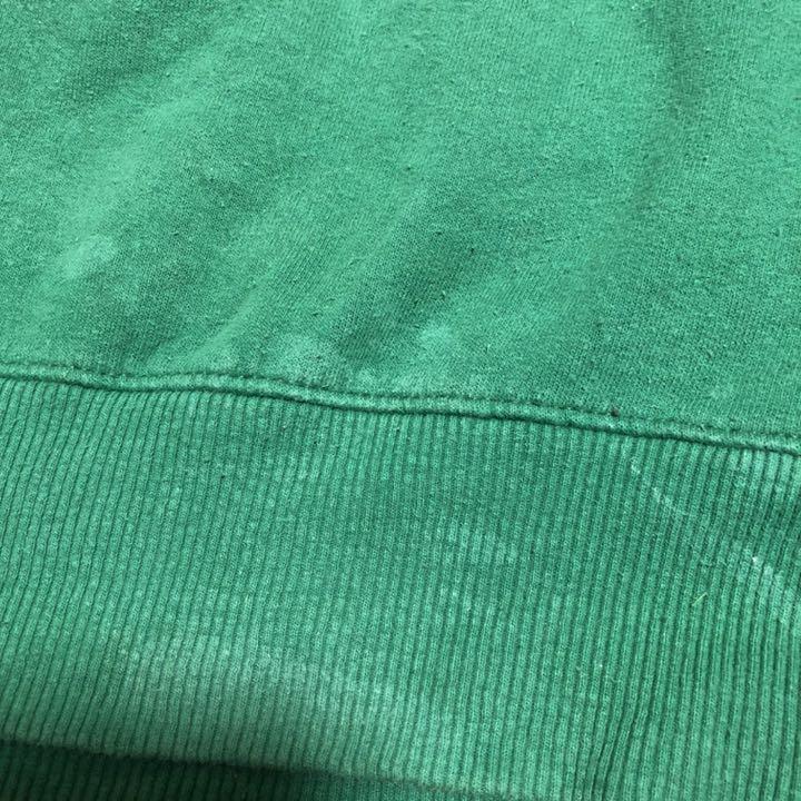 希少 スウェット XL 太アーム a71s2-m31394826222 チャンピオン ワンポイント刺繍ロゴ グリーン お得正規品
