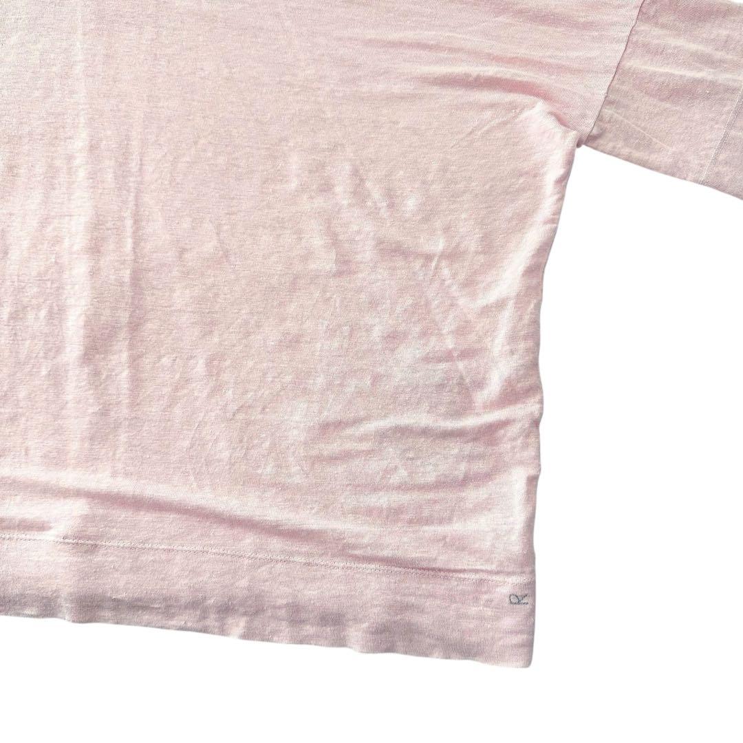 45R 超ガーゼ天竺のビッグTシャツ クルーネック 綿 ピンク 0