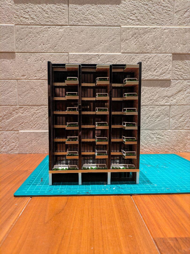 Nゲージ　自作ストラクチャー　マンション Nゲージ 自作ストラクチャー 高層マンション タワマン - メルカリ