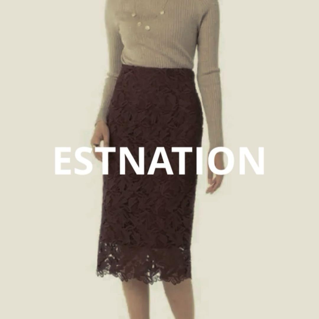 エストネーション　レースタイトスカート ESTNATION / 3Dレースタイトスカート｜ESTNATION ONLINE STORE