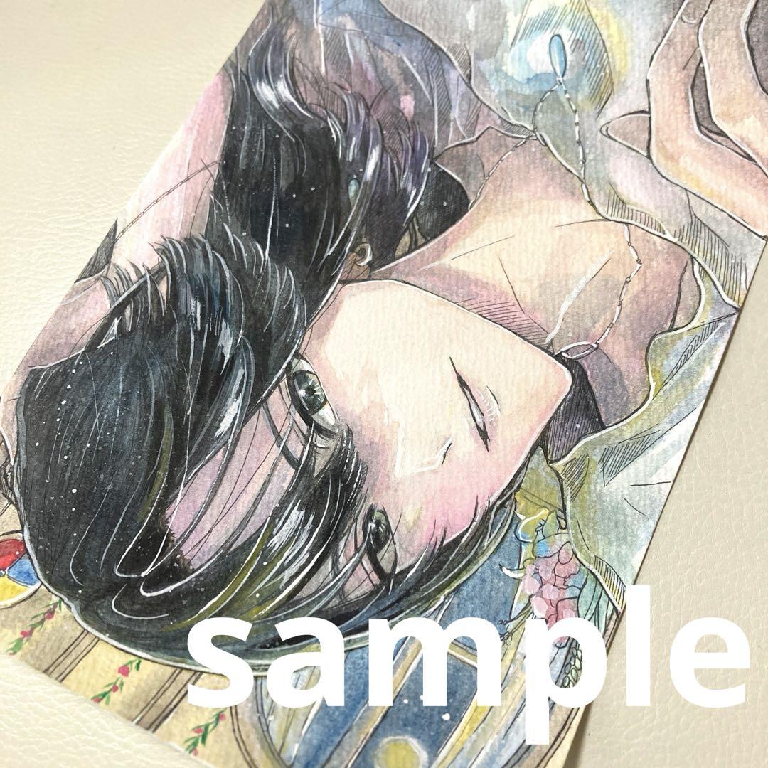 手描きイラスト「火焔華」24713A オリジナル　アナログ　原画　水彩画 手描きイラスト「火焔華」24713A オリジナル アナログ 原画 水彩画