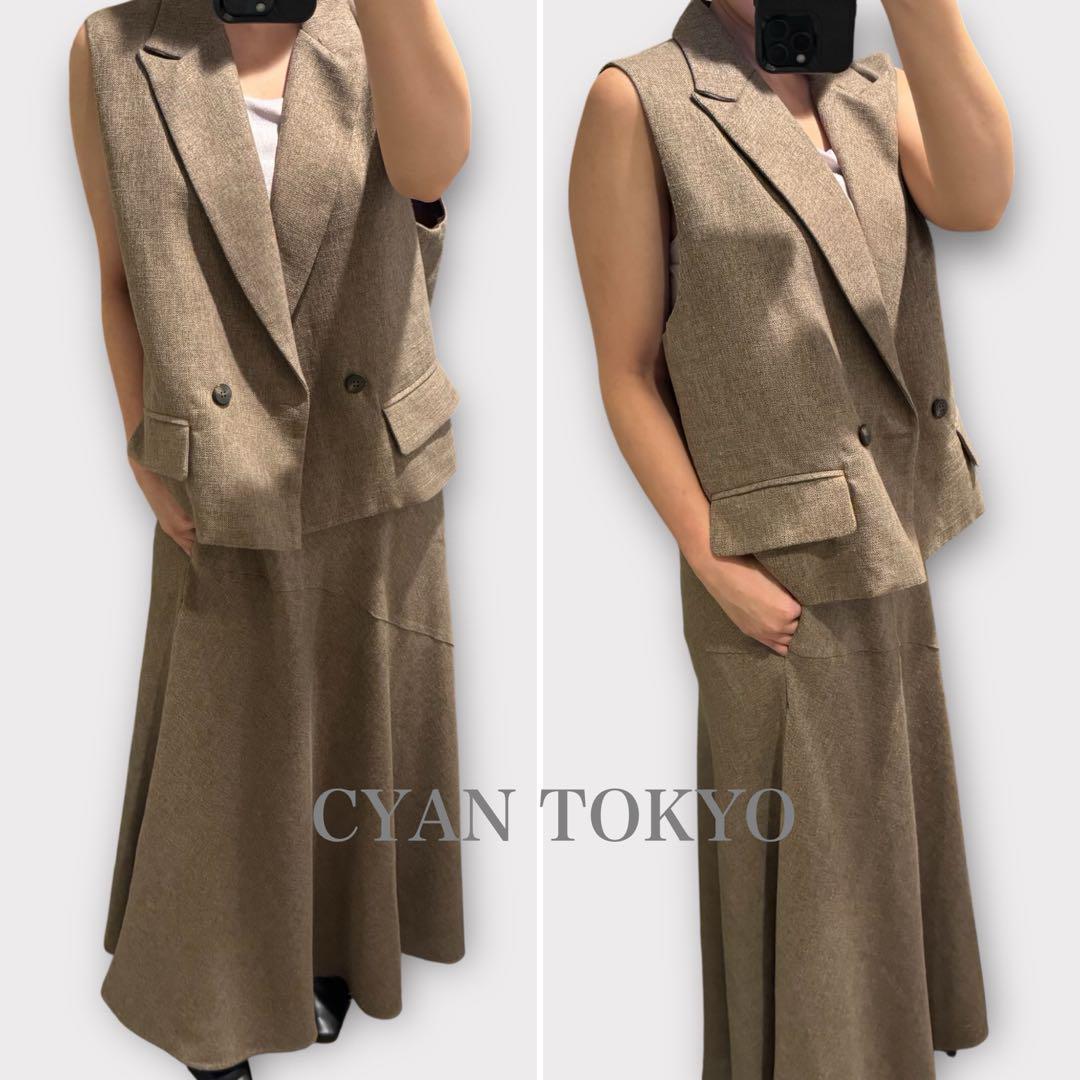 美品✨CYAN TOKYO セットアップ ベスト ロングスカート F - メルカリ